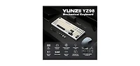 Yunzii YZ98 Gasket Mechanical Keyboard 99 Key Hot Swappable BT5.0/2.4G/Usb-c Wireless Gaming with 5-Layer Sound Padding Nkro 98% Layout with Rgb for L