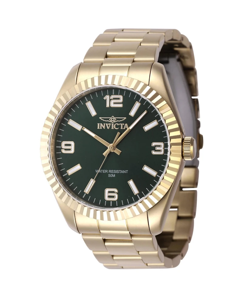 Invicta Men's Specialty Quartz 3 Hand Green Dial Watch