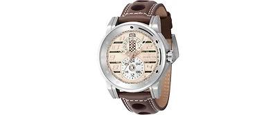 Invicta Men's 47538 Invicta Racing Quartz Multifunction Silver, Brown, Grey, Rose Gold, Ivory Dial Watch