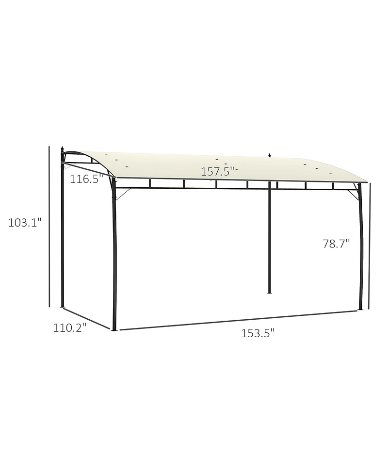 Outsunny 10' x 13' Pergola, Uv-Resist Outdoor Canopy Shelter,