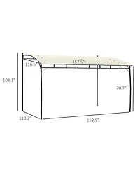Outsunny 10' x 13' Pergola, Uv-Resist Outdoor Canopy Shelter,