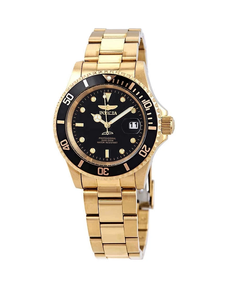 Invicta Men's 26975 Pro Diver Quartz 3 Hand Black Dial Watch
