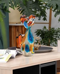 Dale Tiffany 7.75" Maximo Dog Art Glass Figurine