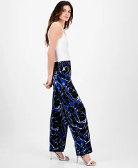 Anne Klein Petite High-Rise Pull-On Wide-Leg Pants
