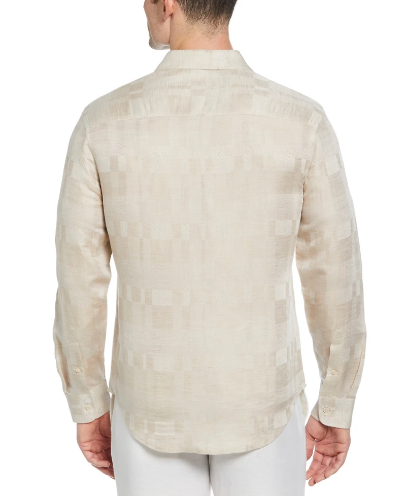 Cubavera Men's Textured Linen Blend Button-Down Shirt