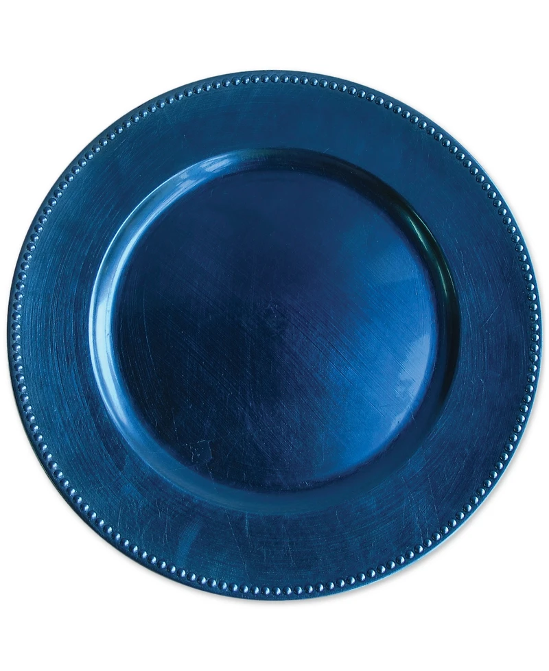 American Atelier Royal Blue Beaded Charger Plate 13"