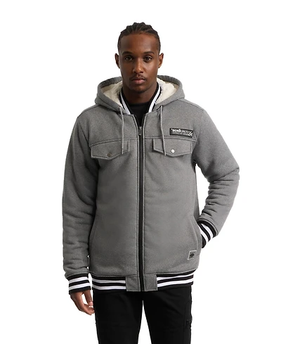 Ecko Unltd Men's Renown Sherpa Varsity Jacket