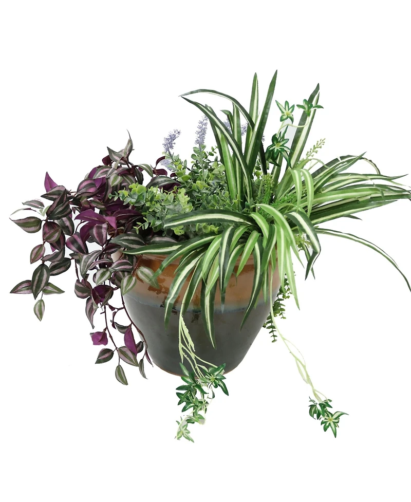 Chalet Outdoor/Indoor High-Fired Glazed Uv- and Frost-Resistant Ceramic Planter with Drainage Holes