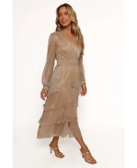Petal and Pup Women's Cybil Pleated Tiered Midi Dress