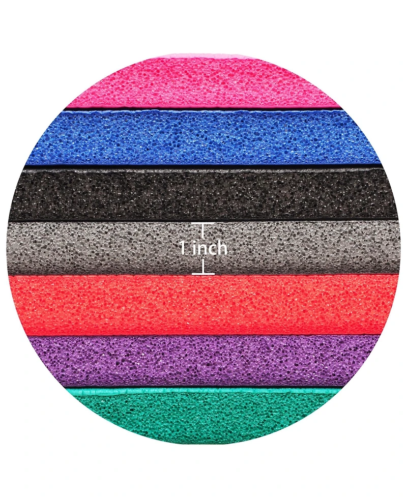 Signature Fitness 1" Extra Thick Exercise Fitness Yoga Mat w/ Carry Strap, Green