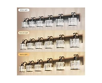 gaomon Modern Crystal Bathroom Vanity Lights Black Bathroom Light Fixtures Crystal Vanity Shower Lights Over Mirror