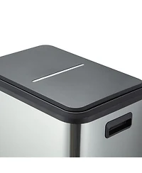 gaomon 30 Liter / 8 Gallon Rectangular Hands-Free Dual Compartment Recycling Kitchen Step Trash Can