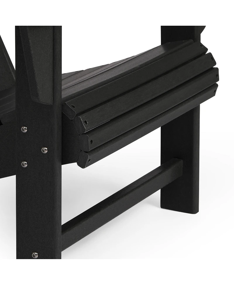 WestinTrends 7-Piece Hdpe Outdoor Patio Furniture Adirondack Conversation Set