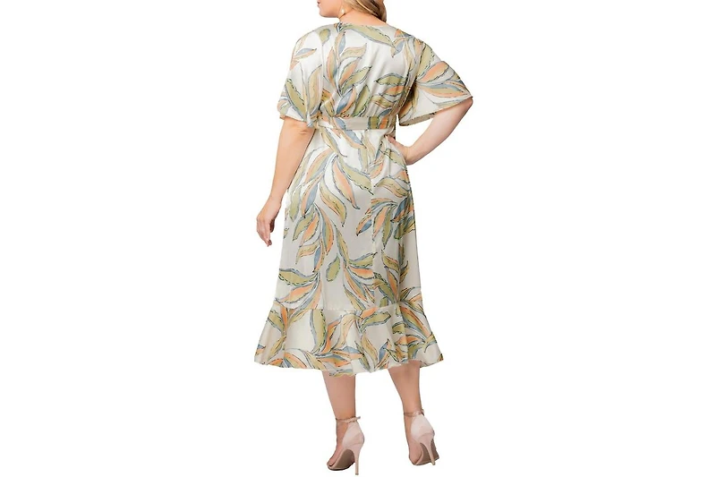 Kiyonna Plus Chloe Midi Wrap Dress