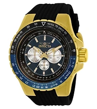 Invicta Men's 33031 Aviator Quartz Chronograph Black, Blue Dial Watch