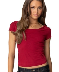 Edikted Womens Javi Cowl Neck Top