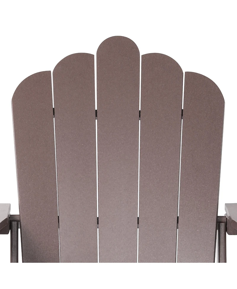 WestinTrends Outdoor Patio Hdpe Adirondack Chairs With Cup Holders (Set of