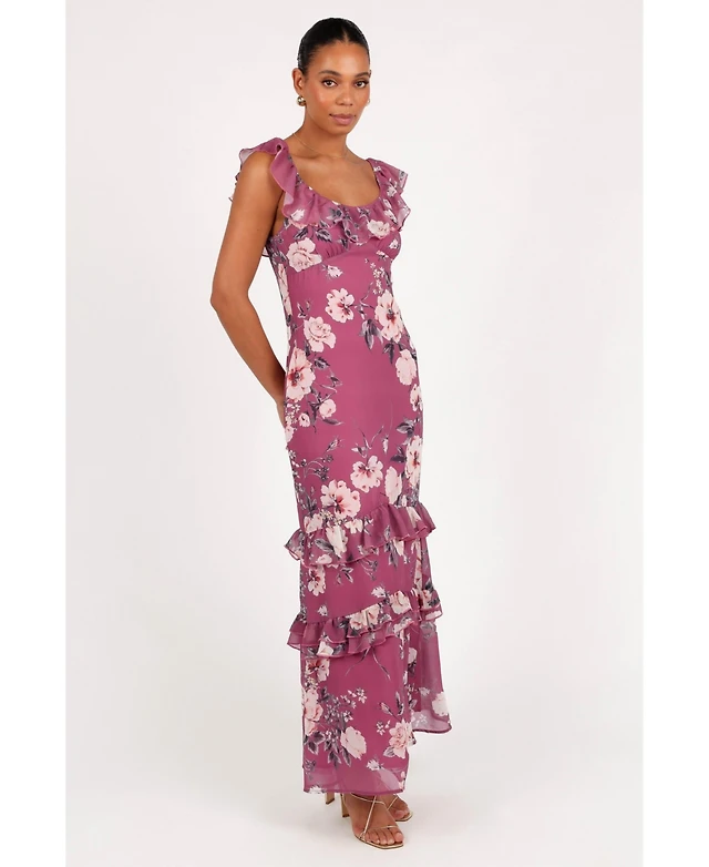 Pink Macy's Floral Maxi Dress Macys Pink Maxi Dress