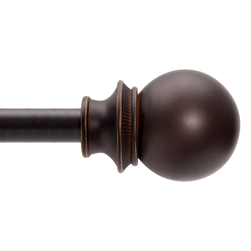 Kenney Birkin 3/4" Decorative Curtain Rod with Fast Fit Easy Installation