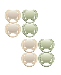 Philips Avent Ultra Soft Pacifier 0-6m, sand / pastel warm green, 8 pack