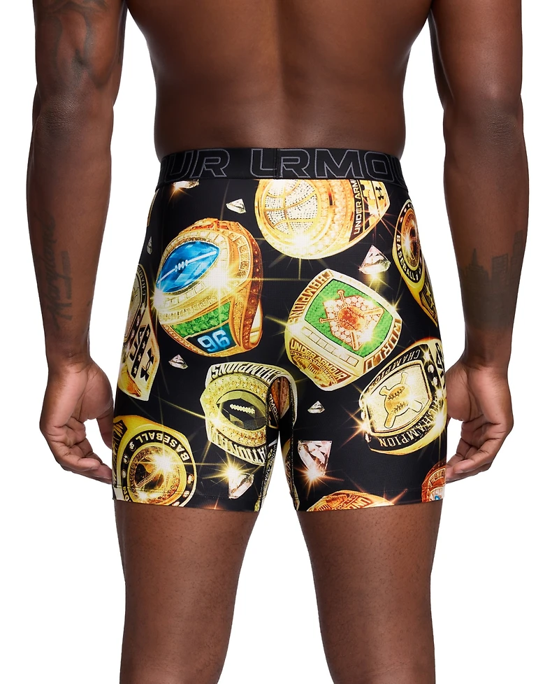 Under Armour Men's Performance Tech Mesh Graphic 6" Boxer Briefs