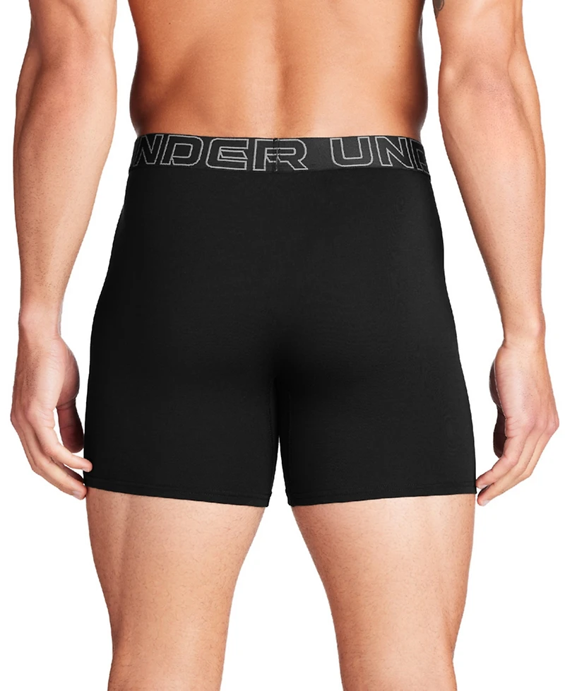Under Armour Men's Performance Solid 6" Boxer Briefs - 3-pack