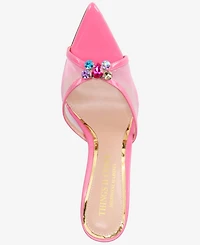 Things Ii Come Women's Shena Luxurious Slip-on High-Heel Pointed Toe Mule Dress Sandals