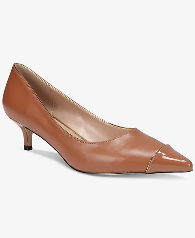 Things Ii Come Women's Jacey Luxurious Pointed-Toe Kitten Heel Pumps