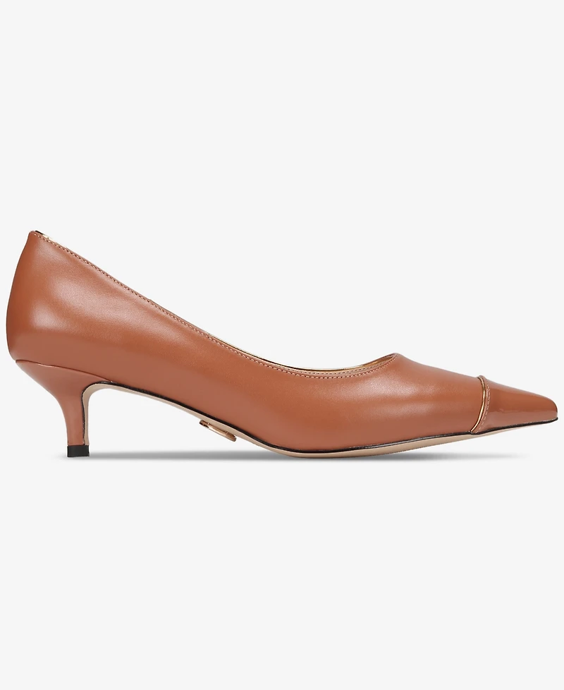 Things Ii Come Women's Jacey Luxurious Pointed-Toe Kitten Heel Pumps