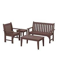 WestinTrends 4-Piece Hdpe Outdoor Patio Furniture Couch Set
