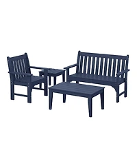 WestinTrends 4-Piece Hdpe Outdoor Patio Furniture Couch Set