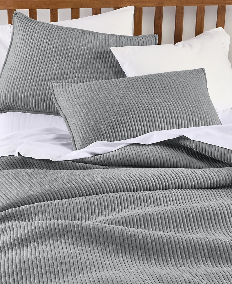 Last Act! Arch Studio Heathered Jersey 3-Pc. Quilt Set, Full/Queen, Exclusively at Macy's