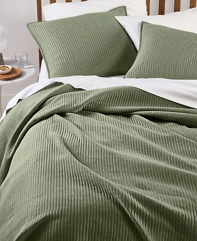 Last Act! Arch Studio Heather Jersey 3-Pc. Quilt Set, King, Exclusively at Macy's