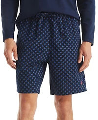 Nautica Men's Sailboat Print Poplin 8" Sleep Shorts