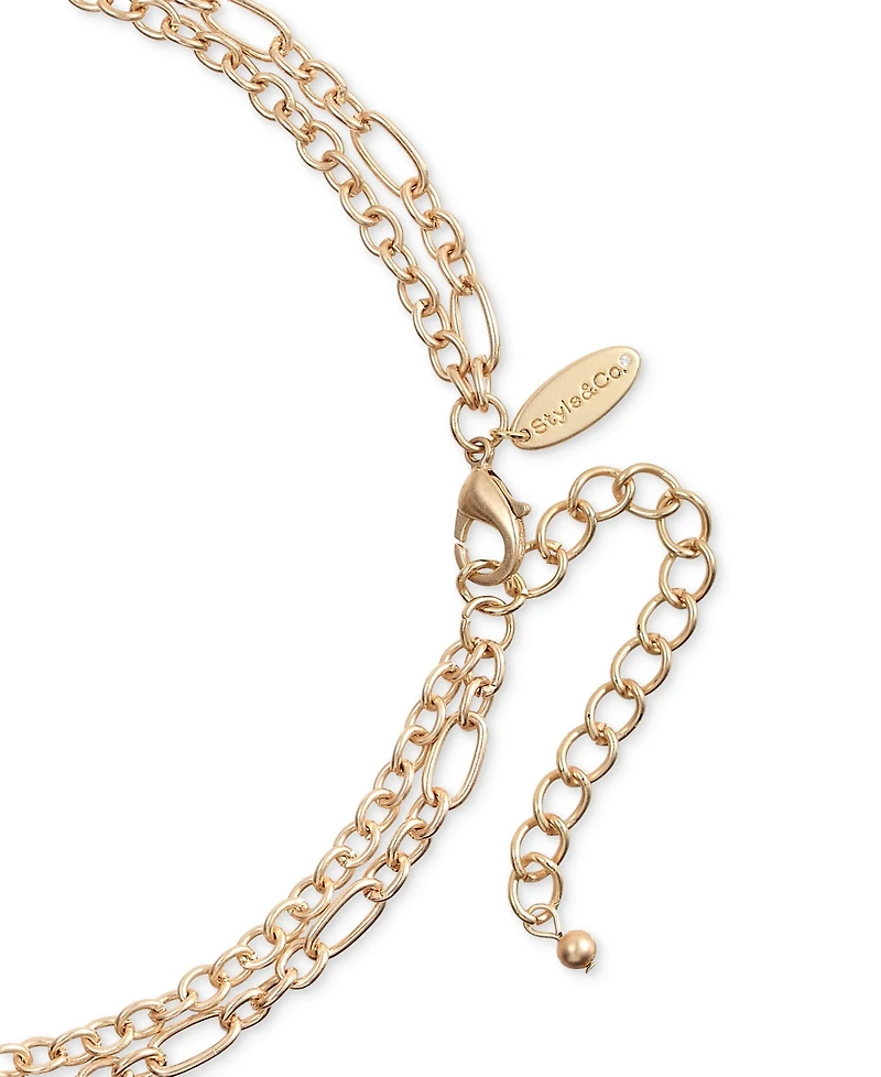 Style & Co Beaded Pendant Multi-Row Necklace, Exclusively at Macy's