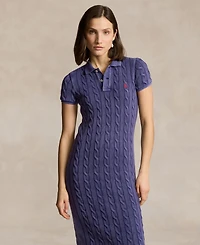 Polo Ralph Lauren Women's Cable-Knit Cotton Polo Midi Dress