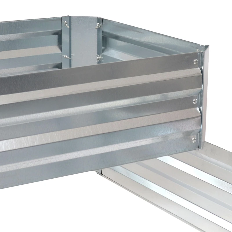 2-Tier Galvanized Steel Raised Garden Bed - 17.75" H