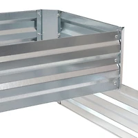 2-Tier Galvanized Steel Raised Garden Bed - 17.75" H