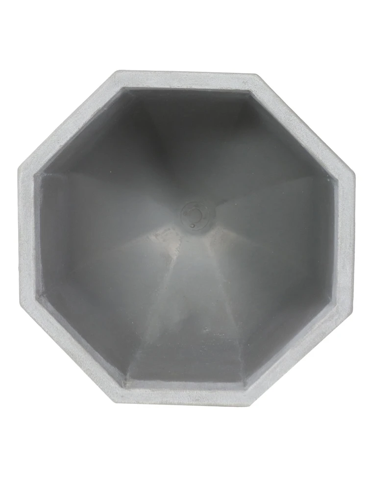 Indoor/Outdoor Modern Faceted Polyresin Flower Pot Planter - 14.75"