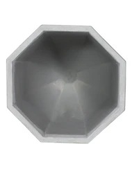 Indoor/Outdoor Modern Faceted Polyresin Flower Pot Planter - 14.75"