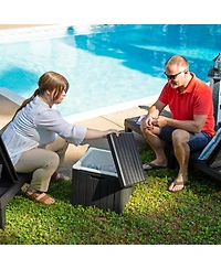 9-Gallon Outdoor Cooler Box - Polypropylene Resin - Black