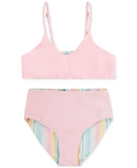 Hurley Big Girls 2-Pc. Reversible Triangle Bikini Top & Bottoms Set