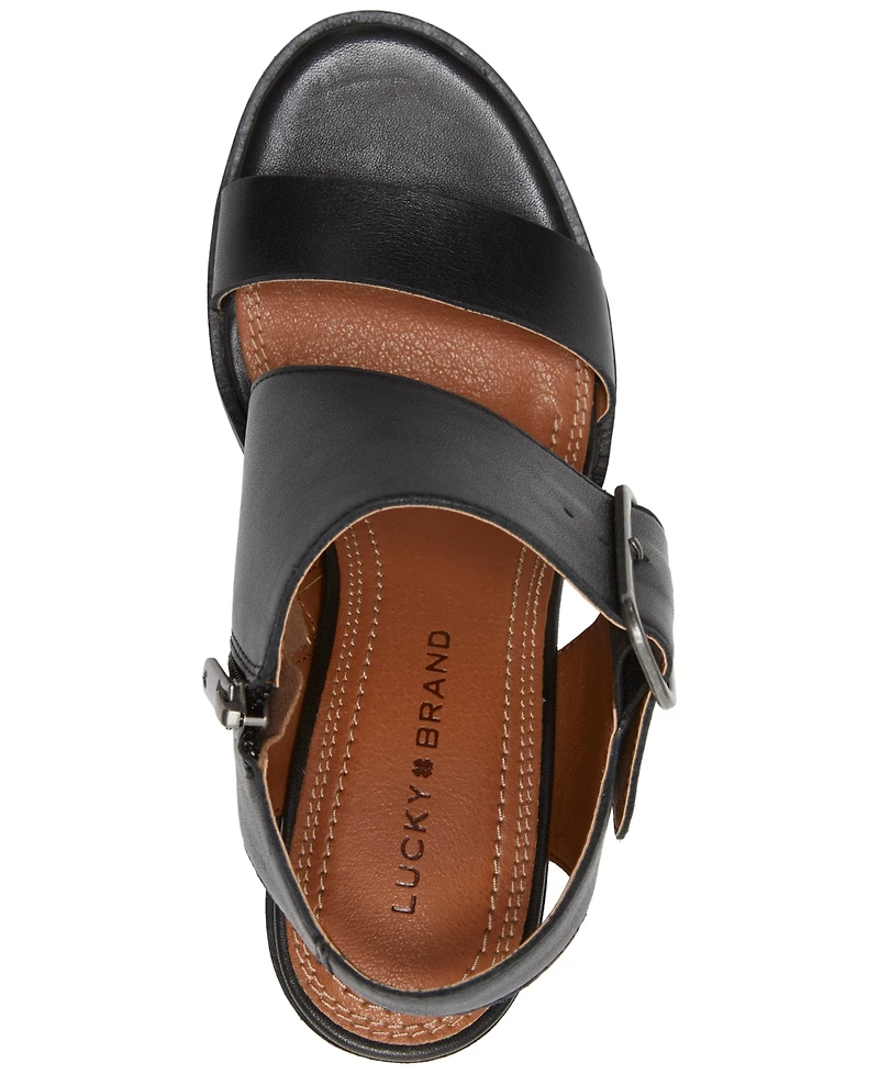 Lucky Brand Women's Darnah Cutout Block-Heel City Sandals