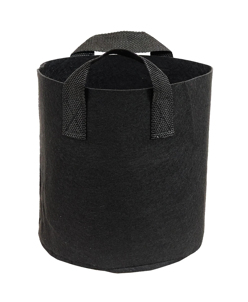 Garden Grow Bag with Handles Nonwoven Polypropylene Fabric, Black