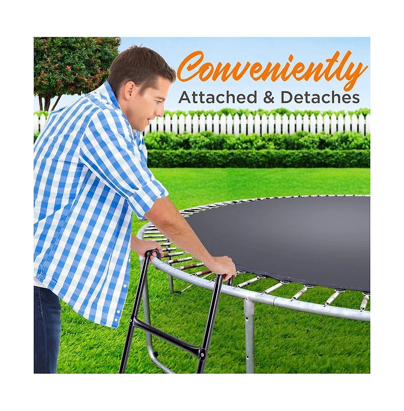 SereneLife Outdoor Trampoline Safety Ladder, Galvanized Steel