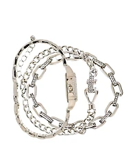 Jessica Carlyle Women's Silver Tone Metal Alloy Analog Watch, 26mm