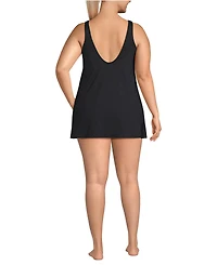 Lands' End Plus Scoop Neck Mini Swim Dress Swimsuit