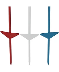 Outdoor Drink/Beverage Holder Stakes for Lawn, 6pk, Red, White and Blue