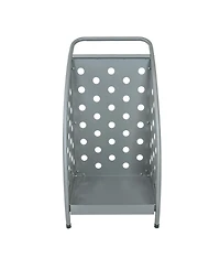 Powder-Coated Steel Log Cart - 34" H - Gray