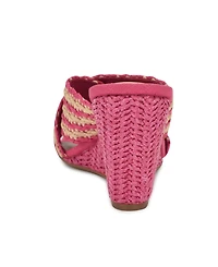 Nine West Women's Novela Woven Slip-On Wedge Sandals